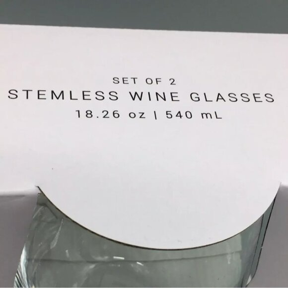 4 Rachel Zoe Rhinestone Teal Gold Butterfly Stemless Wine Glass Set Jewel Summer - Picture 5 of 8